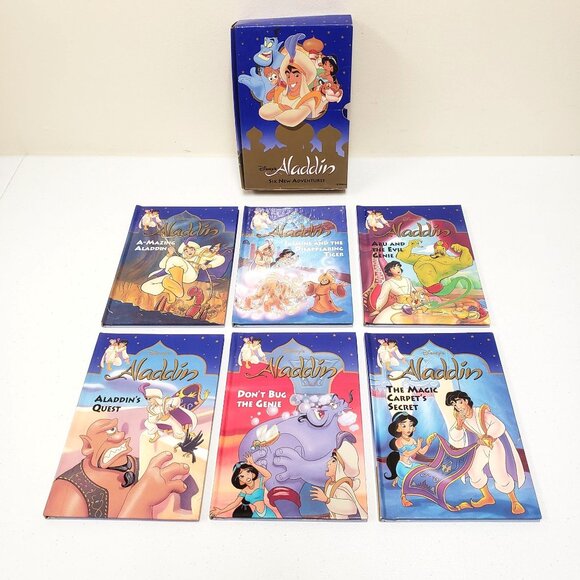 Disney Other - Disney Aladdin Six New Adventures 6 Book Set 1993 Hardcover Collection